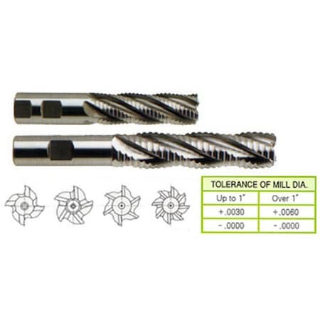 Yg-1 Tool 8 Flute Medium Length Coarse Pitch Rougher 8% Cobalt 61488